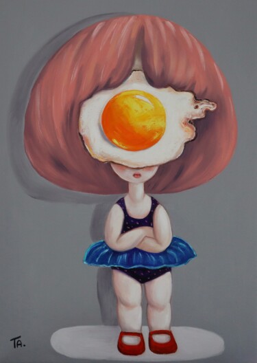 Egg girl in a huff